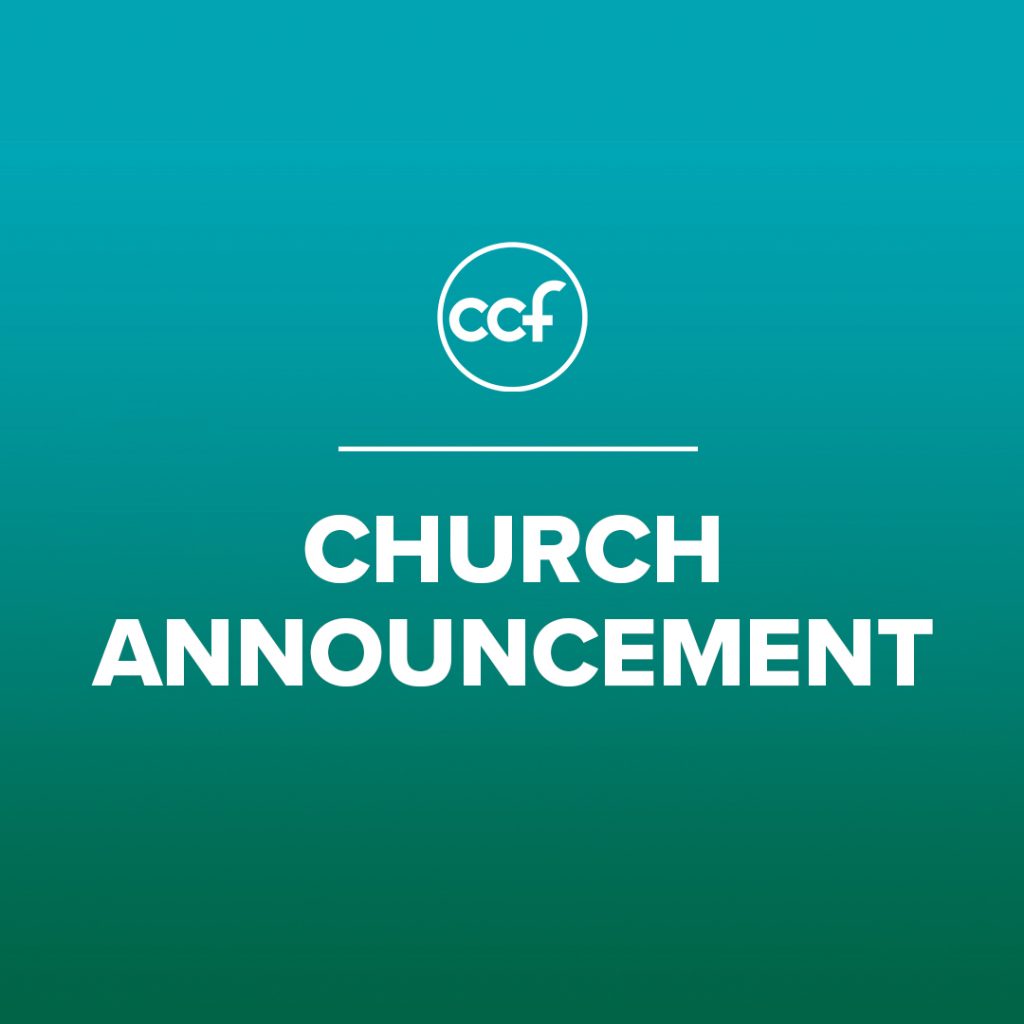 Church Announcement Christ's Commission Fellowship